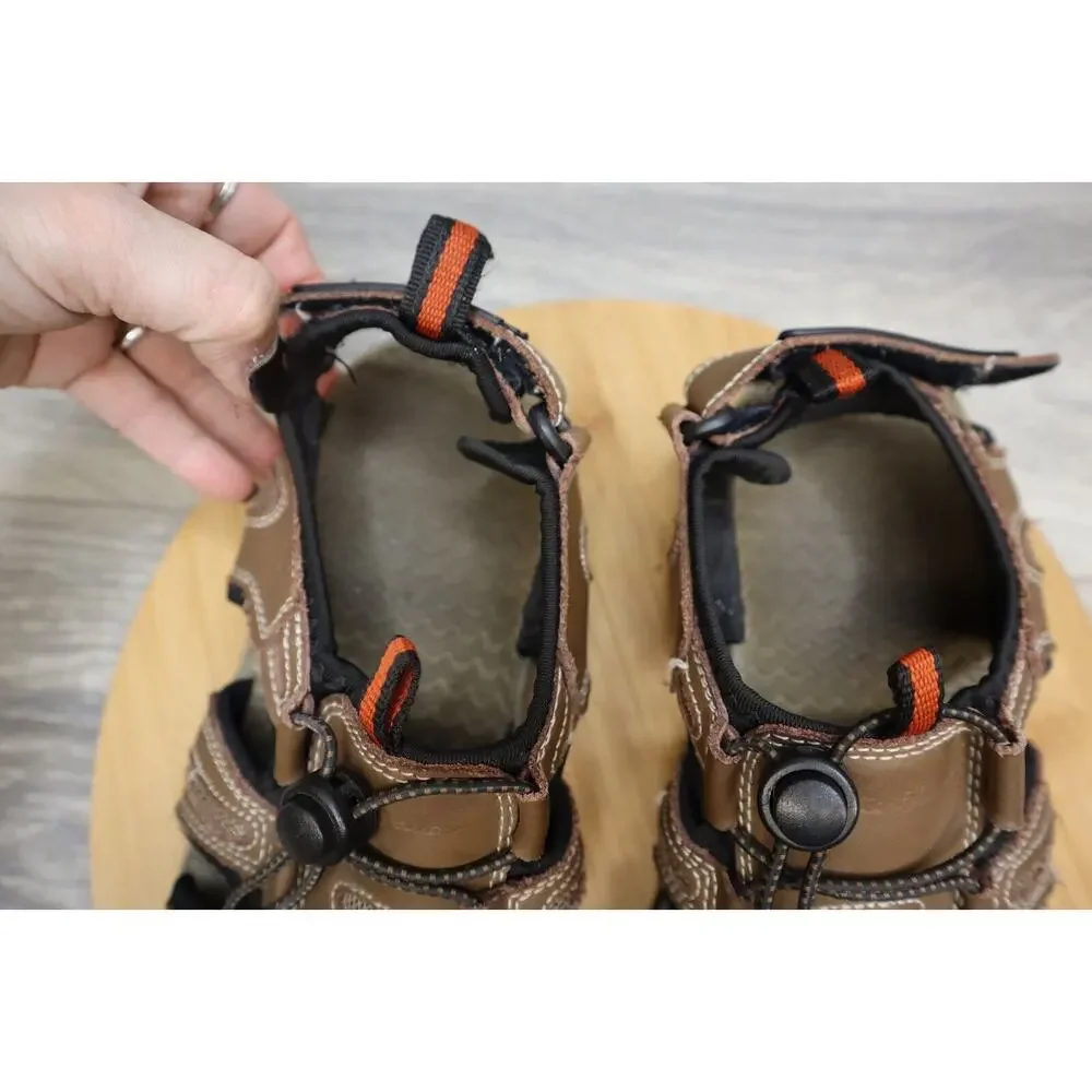 Eddie Bauer Tommy Shoe Mens 9 Brown Sandals Round Toe Outdoor Hiking Hook Loop